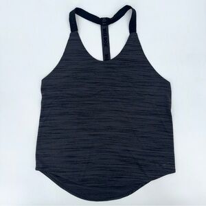 ⭐️Nike DriFit Heather Black Tank Top M Just Do It Racerback Sporty Gym Open Back